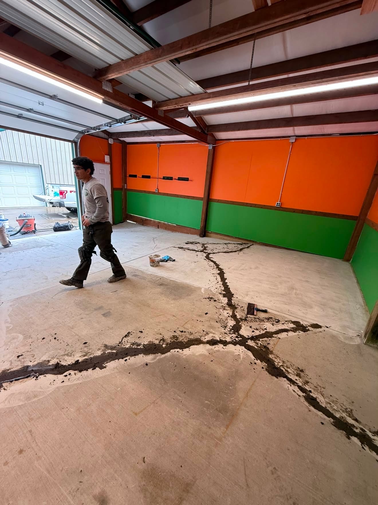 Repairing cracks before coating