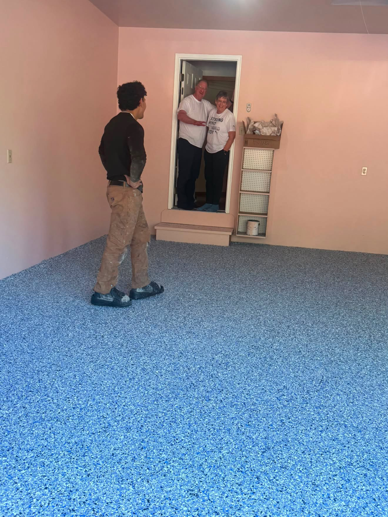 Delivering a finished basement floor